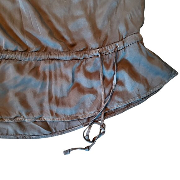 Cloth & Stone Dark Forest Green One Shoulder Top XS - Picture 3 of 5